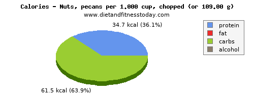 energy, calories and nutritional content in calories in pecans